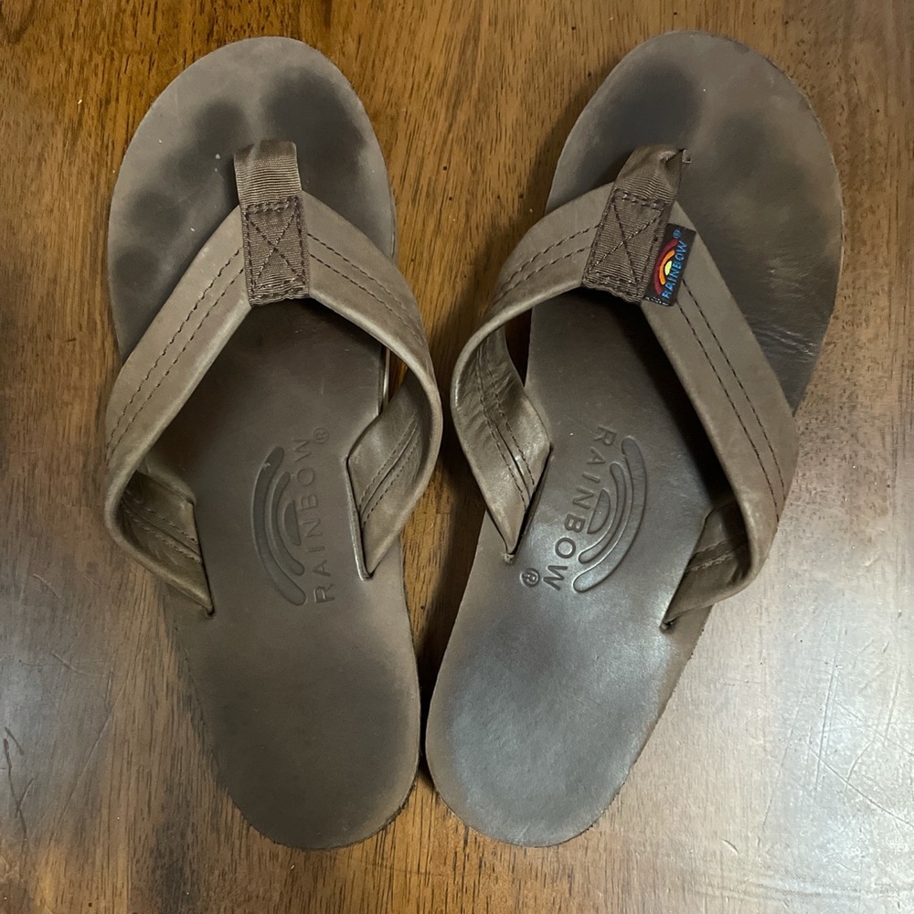 Leather rainbow sandals